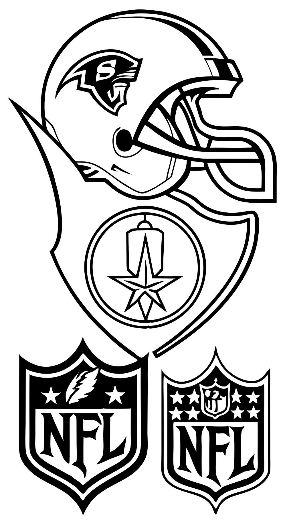 coloriages de logos nfl